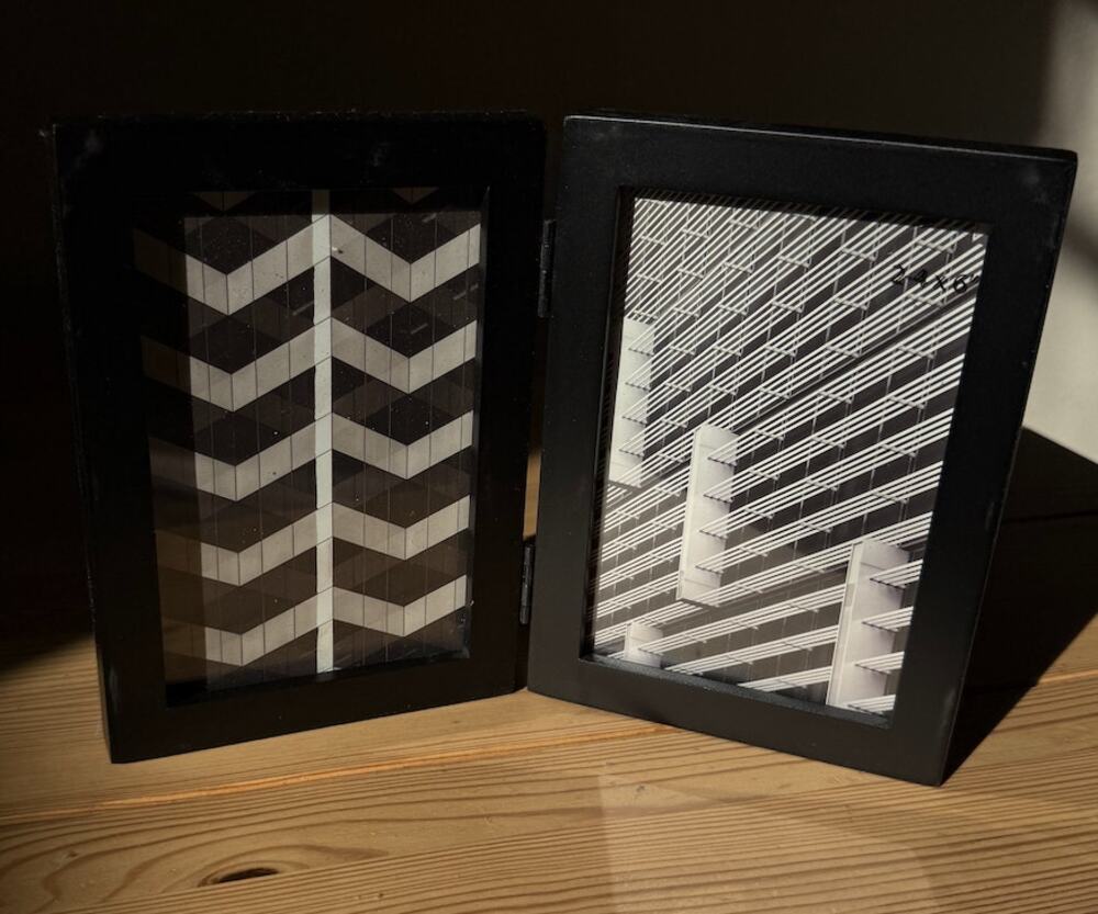 4x6 Black Framed Photo Frame- 2 photos, Made by Design